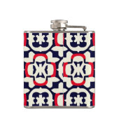 Luxe rood wit en blauw heupfles (Achterkant)