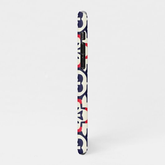 Luxe rood wit en blauw iPhone hoesje (Linkerkant)