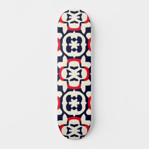 Luxe rood wit en blauw persoonlijk skateboard