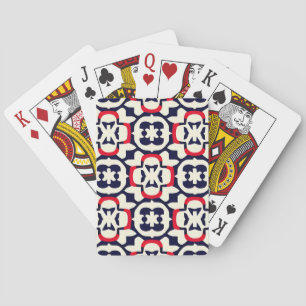 Luxe rood wit en blauw pokerkaarten