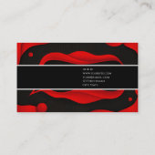 Luxe rood zwart elegant professioneel vrouwelijk visitekaartje (Achterkant)