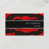 Luxe rood zwart elegant professioneel vrouwelijk visitekaartje (Voorkant)