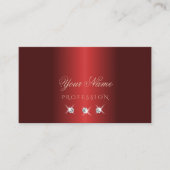 Luxe roodroos Gold Sparkle Diamonds Luxe glam Visitekaartje (Voorkant)