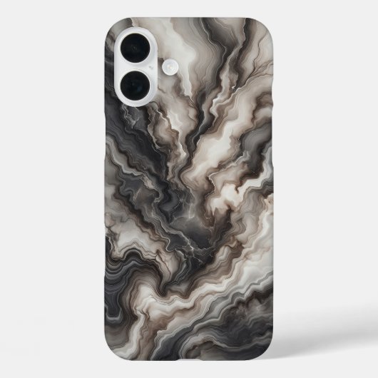 Luxe Rookzwarte Agate Telefoonhoes - Dramatisch Case-Mate iPhone Case (Achterkant)