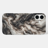 Luxe Rookzwarte Agate Telefoonhoes - Dramatisch Case-Mate iPhone Case (Achterkant (horizontaal))