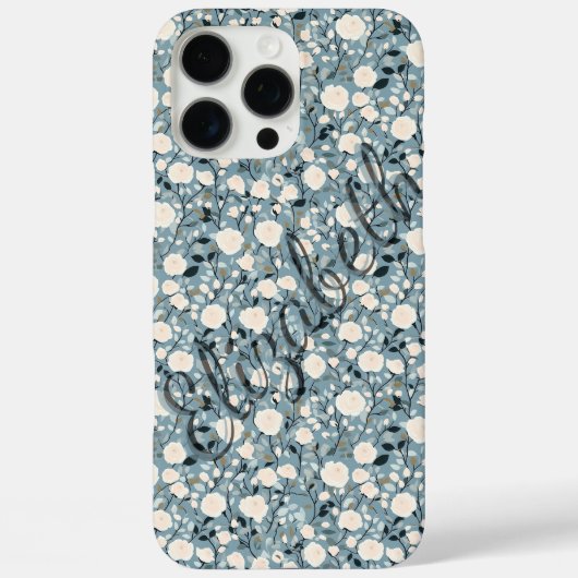 Luxe Roos Aanpasbare Naam Iphone Hoes (Achterkant)