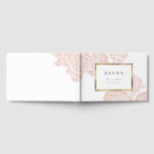 Luxe roos bloedig  botanische bruiloft gastenboek (Volledig)