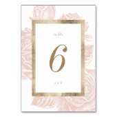 Luxe roos bloedig  botanische bruiloft kaart (Voorkant)