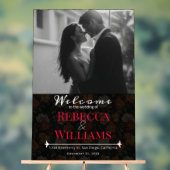 Luxe Roos Bloem Rustieke Trouwborden Acryl Bord (Neutraal)