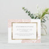 Luxe roos blush gold  accommodaties informatiekaartje (Staand voorkant)