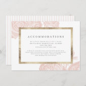 Luxe roos blush gold  accommodaties informatiekaartje (Voorkant / Achterkant)