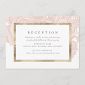 Luxe roos blush gold botanische receptie informatiekaartje (Voorkant)