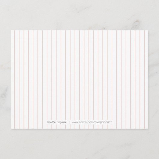 Luxe roos blush gold botanische receptie informatiekaartje (Achterkant)