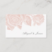 Luxe roos blush gouden  website Kaart invoegen Plaatskaartje (Achterkant)