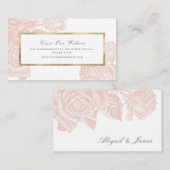 Luxe roos blush gouden  website Kaart invoegen Plaatskaartje (Voorkant / Achterkant)