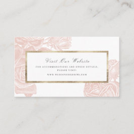 Luxe roos blush gouden website Kaart invoegen Plaatskaartje