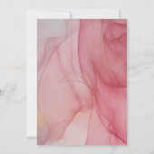LUXE ROOS BLUSH MARBLE WEDDING INVITATION KAART (Achterkant)