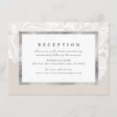 Luxe roos botanische bruiloft receptie informatiekaartje (Voorkant)