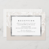 Luxe roos  botanische bruiloft receptie informatiekaartje (Voorkant / Achterkant)