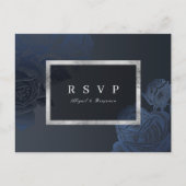 Luxe roos botanische bruiloft RSVP Uitnodiging Briefkaart (Voorkant)