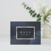 Luxe roos botanische bruiloft RSVP Uitnodiging Briefkaart (Staand voorkant)