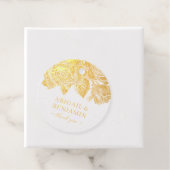 Luxe roos  bruiloft bedankjes labels (Met doos)