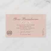Luxe Roos Coral Sparging Diamonds met Logo Visitekaartje (Achterkant)