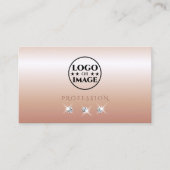 Luxe Roos Coral Sparging Diamonds met Logo Visitekaartje (Voorkant)