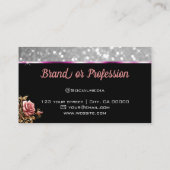 Luxe  Roos Glitter Lichtgevende Sterren Chic Visitekaartje (Achterkant)