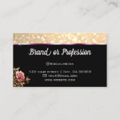 Luxe  Roos Glitter Lichtgevende Sterren Chic Visitekaartje (Achterkant)