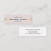 Luxe Roos Gold Afstuderen Naam invoegen Mini Visitekaartje (Voorkant / Achterkant)