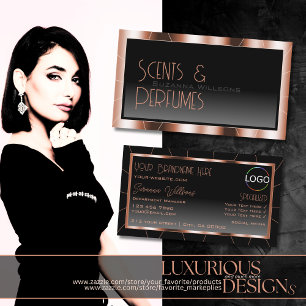 Luxe Roos Gold Black gradiënt met Logo Luxe Visitekaartje