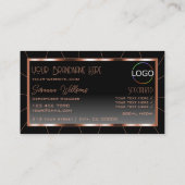 Luxe Roos Gold Black gradiënt met Logo Luxe Visitekaartje (Achterkant)
