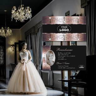 Luxe Roos Gold Black  grenzen Logo en foto Visitekaartje