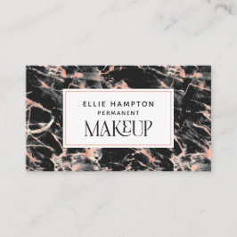 Luxe Roos Gold Black Marble Permanent Makeup Visitekaartje