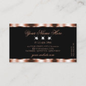 Luxe Roos Gold Black met extra juwelen Luxe glam Visitekaartje (Achterkant)