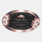 Luxe Roos Gold Black Product Labels Floral Rozen (Voorkant)