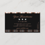Luxe Roos Gold Black Sparging Diamonds Glamour Visitekaartje (Achterkant)