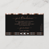 Luxe Roos Gold Black Sparging Diamonds Voeg Logo t Visitekaartje (Achterkant)