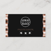 Luxe Roos Gold Black Sparging Diamonds Voeg Logo t Visitekaartje (Voorkant)