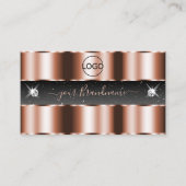 Luxe Roos Gold Black Sparging Diamonds Voeg Logo t Visitekaartje (Voorkant)