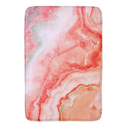 Luxe Roos Gold Blush Mineral Agate Badmat (Voorkant Verticaal)