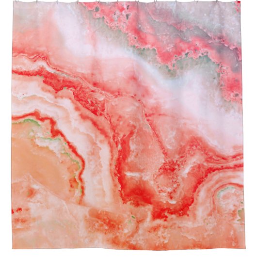 Luxe Roos Gold Blush Mineral Agate Douchegordijn (Voorkant)