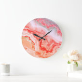 Luxe Roos Gold Blush Mineral Agate Grote Klok (Huis)