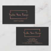 Luxe Roos Gold Broken Lijst Donkergrijs Visitekaartje (Voorkant / Achterkant)