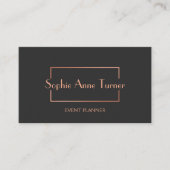 Luxe Roos Gold Broken Lijst Donkergrijs Visitekaartje (Voorkant)