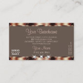 Luxe Roos Gold Brown Sparkle Diamonds met Logo Visitekaartje (Achterkant)