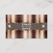 Luxe Roos Gold Brown Sparkle Diamonds met Logo Visitekaartje (Voorkant)