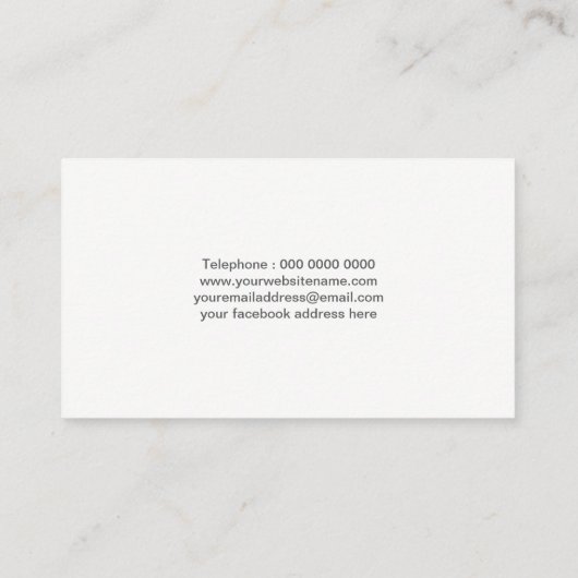 Luxe Roos Gold Business Card-template Visitekaartje (Achterkant)