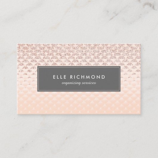Luxe Roos Gold Business Card-template Visitekaartje (Voorkant)